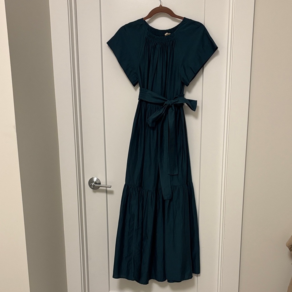 Mirth Vienna Teal Maxi Dress with Tie Waist